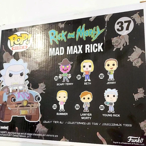 FUNKO POP! RIDES RICK AND MORTY #37 MAD MAX RICK VINYL FIGURE ADULT SWIM!